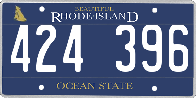 RI license plate 424396