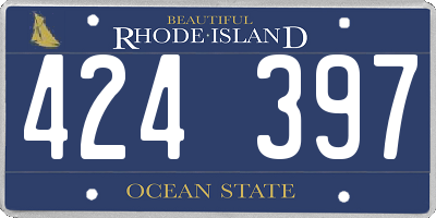 RI license plate 424397