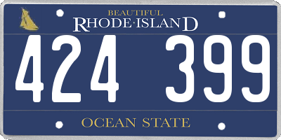 RI license plate 424399