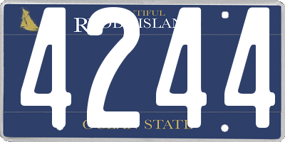 RI license plate 4244