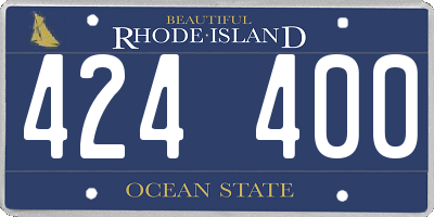 RI license plate 424400