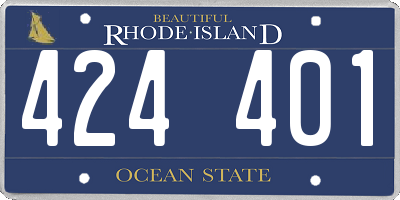 RI license plate 424401