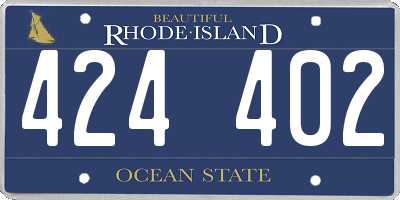 RI license plate 424402