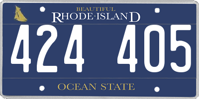 RI license plate 424405