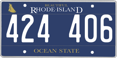 RI license plate 424406