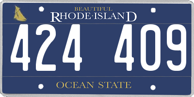 RI license plate 424409