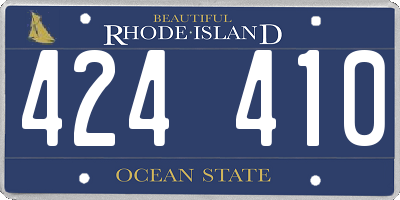 RI license plate 424410