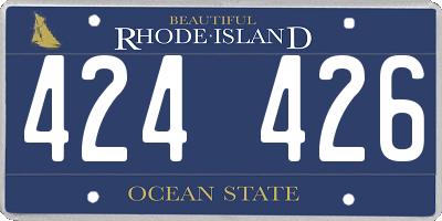 RI license plate 424426