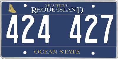 RI license plate 424427