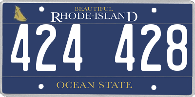 RI license plate 424428
