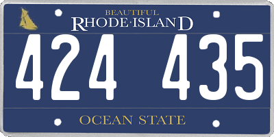 RI license plate 424435