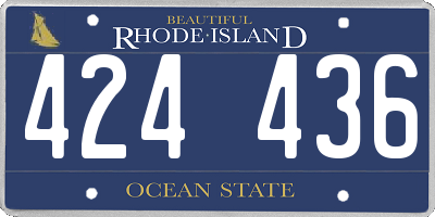 RI license plate 424436