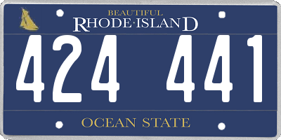 RI license plate 424441