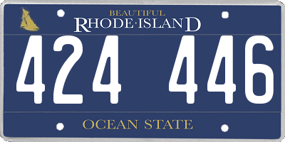 RI license plate 424446