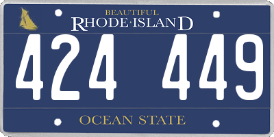 RI license plate 424449