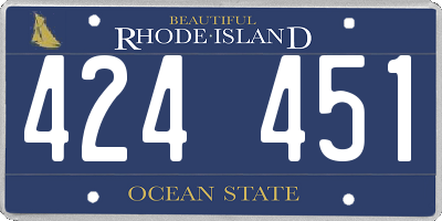 RI license plate 424451