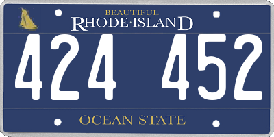 RI license plate 424452