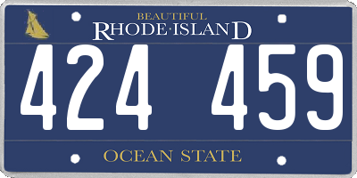 RI license plate 424459