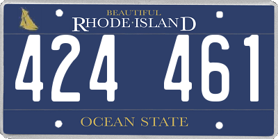 RI license plate 424461