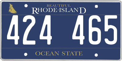 RI license plate 424465