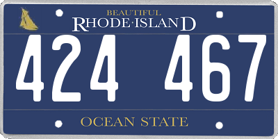 RI license plate 424467