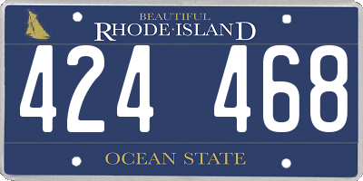 RI license plate 424468