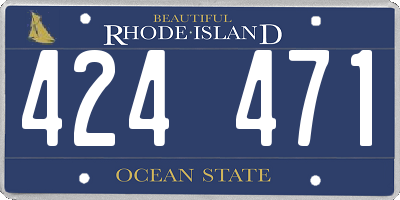 RI license plate 424471