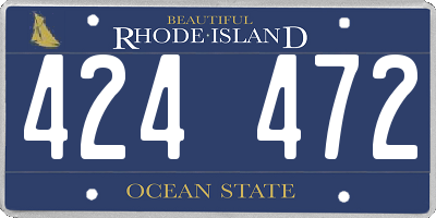 RI license plate 424472