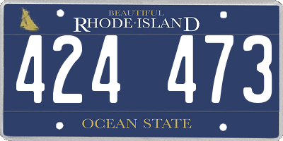 RI license plate 424473