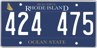 RI license plate 424475