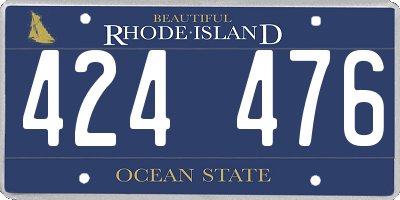 RI license plate 424476