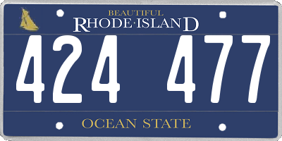 RI license plate 424477