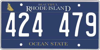 RI license plate 424479