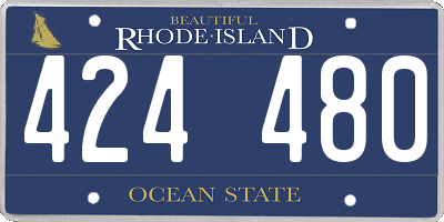 RI license plate 424480