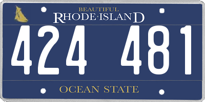 RI license plate 424481
