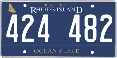 RI license plate 424482