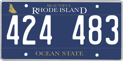 RI license plate 424483