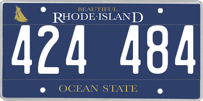 RI license plate 424484
