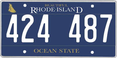RI license plate 424487