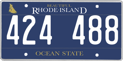 RI license plate 424488