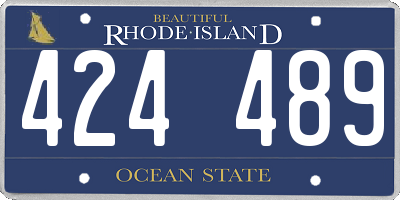 RI license plate 424489