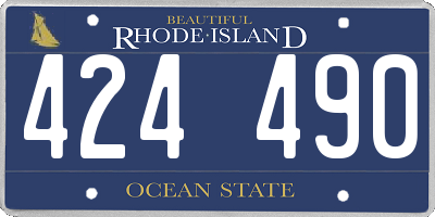 RI license plate 424490