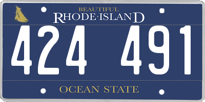 RI license plate 424491