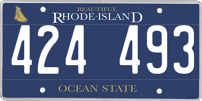 RI license plate 424493