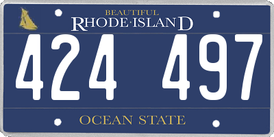 RI license plate 424497