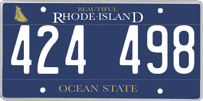 RI license plate 424498
