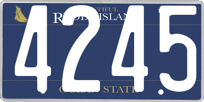 RI license plate 4245