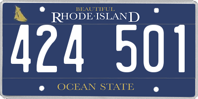 RI license plate 424501