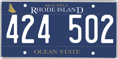 RI license plate 424502
