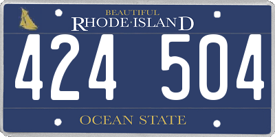 RI license plate 424504